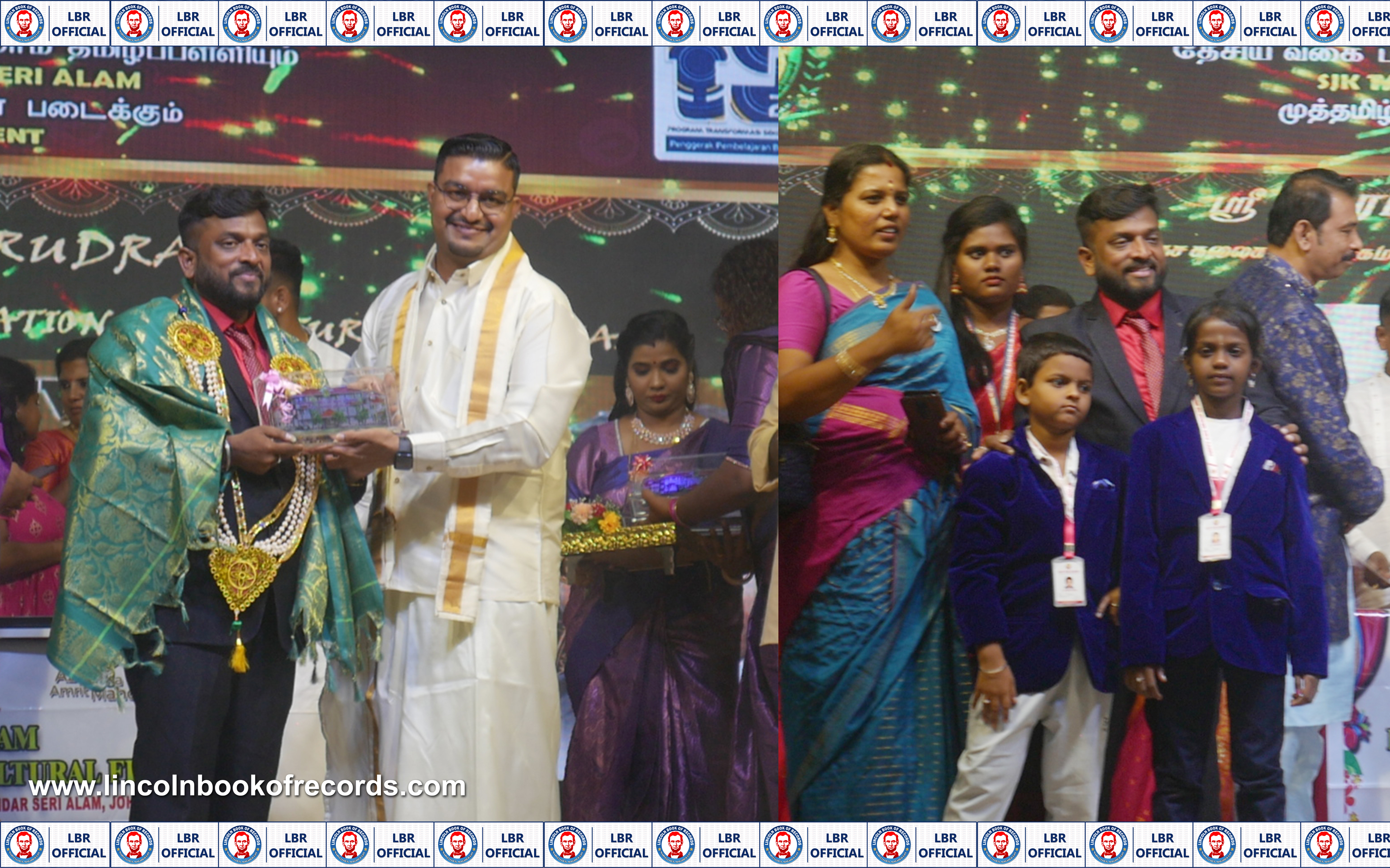 World Record by organising 500+ multi-racial people across 5 different  nations to perform multiple Tamil cultural Dance performances in the  name,"Sri Rudram International Cultural fest " at one place